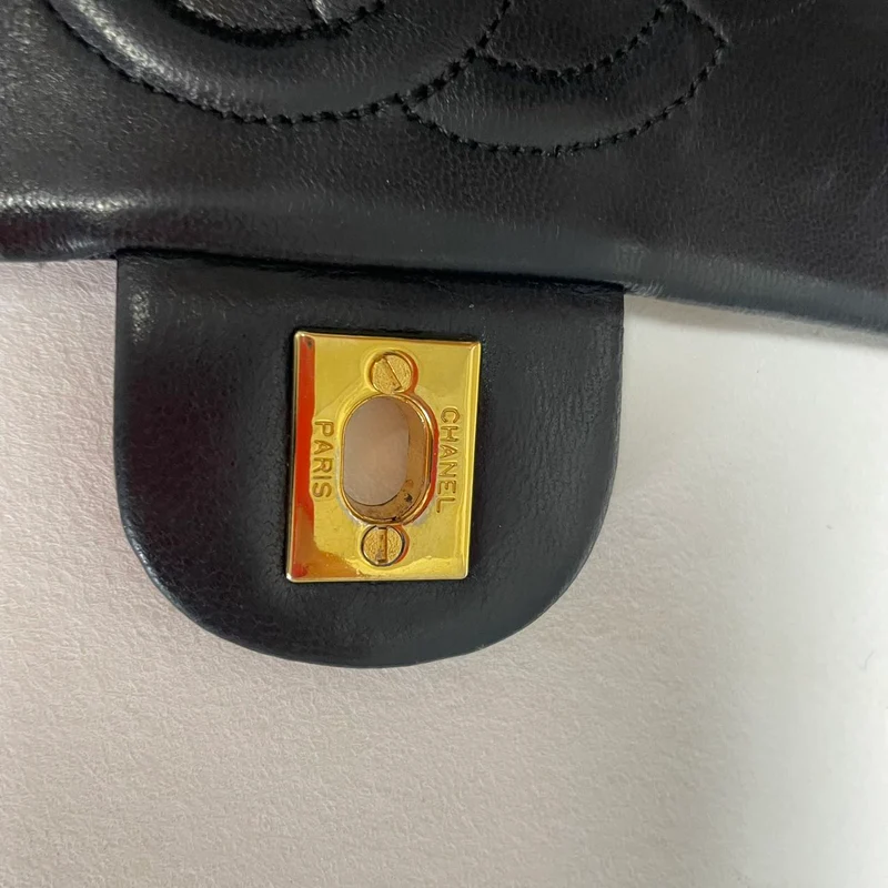 Chanel Vintage Mini Square Classic Flap, Lammleder, Schwarz, 1991