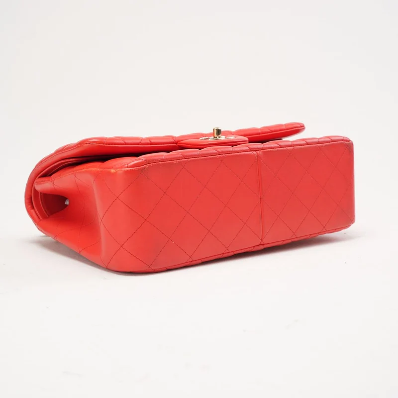 Chanel Classic Jumbo Double Flap Lammleder Rot 2017