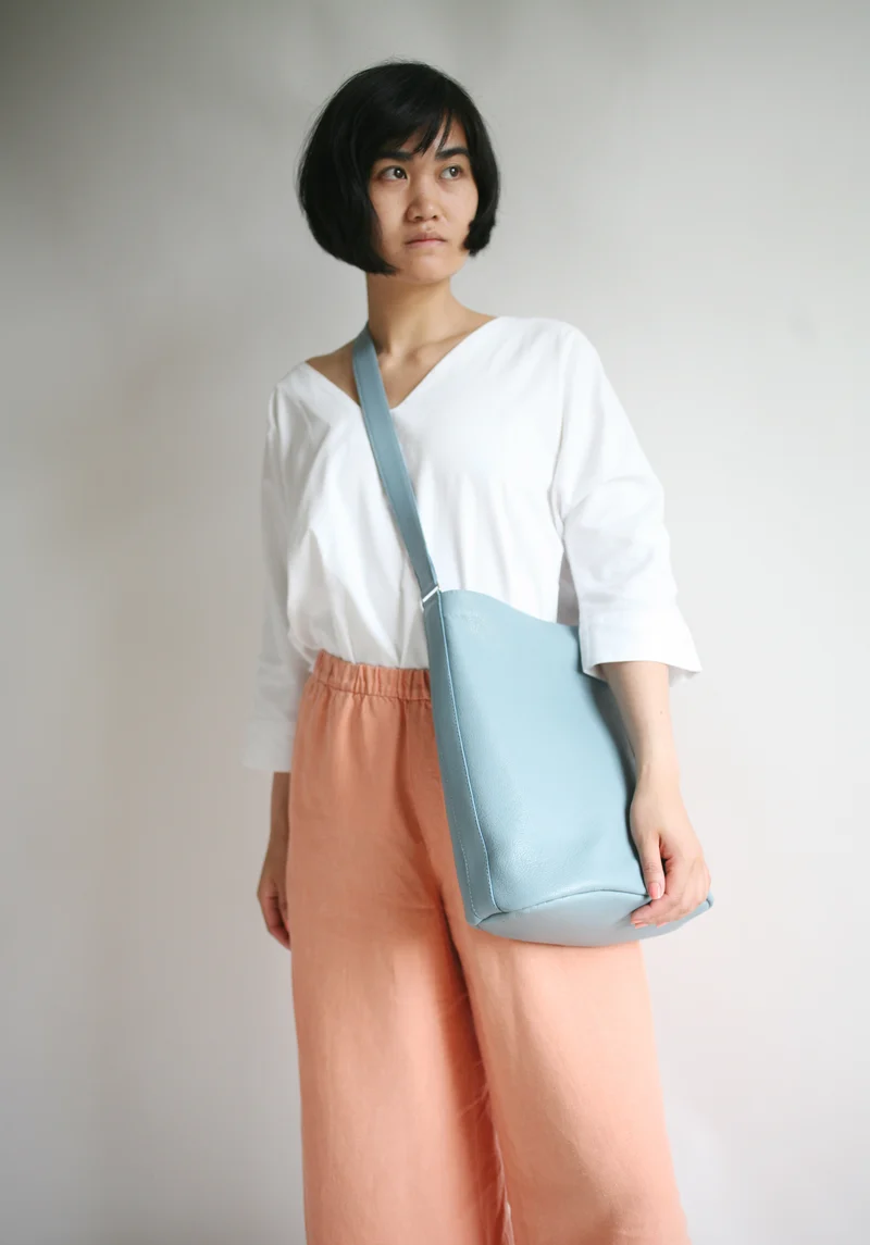 Bucket Bag Taubenblau