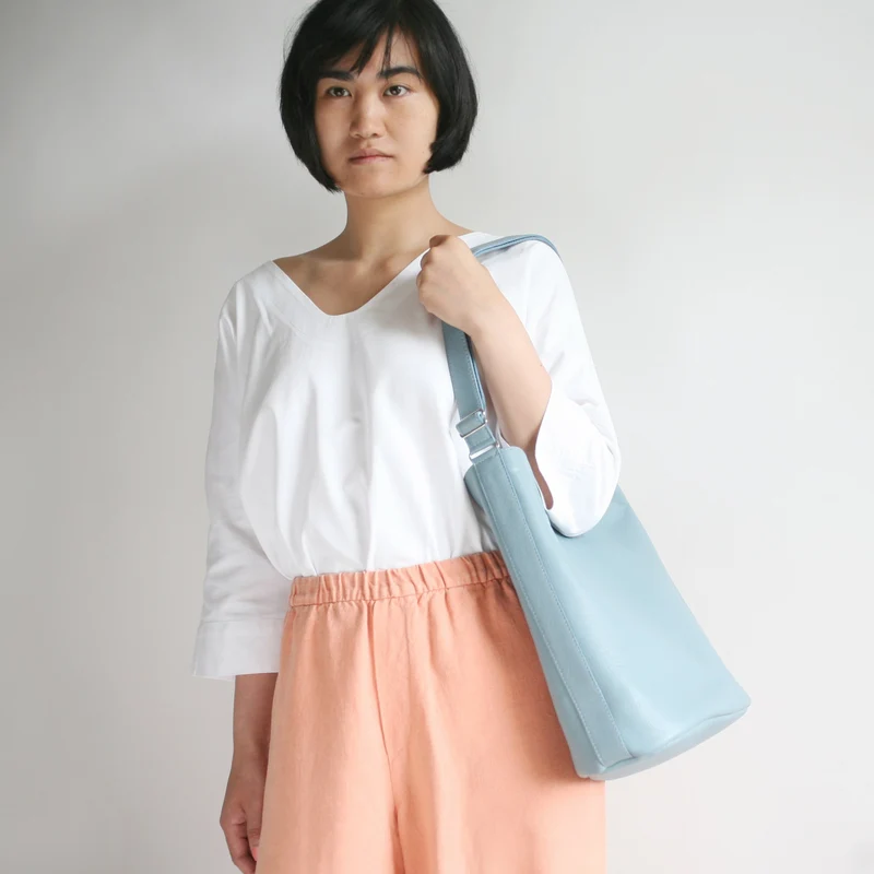 Bucket Bag Taubenblau