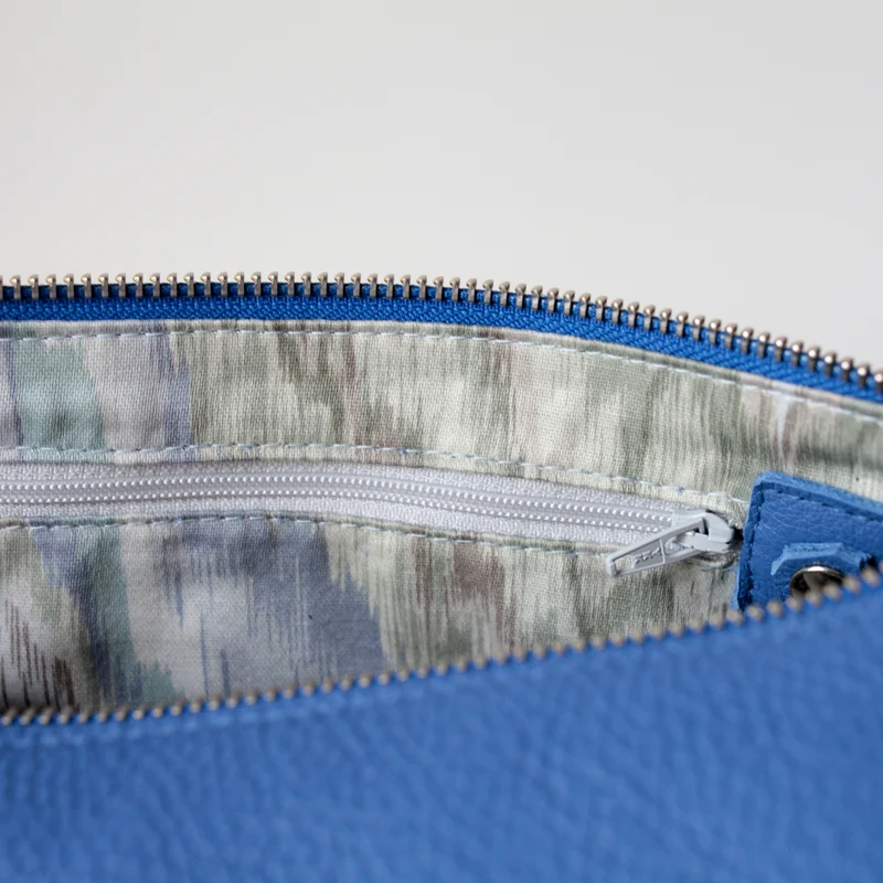 Kleiner Lederbeutel POUCH Kornbluenblau
