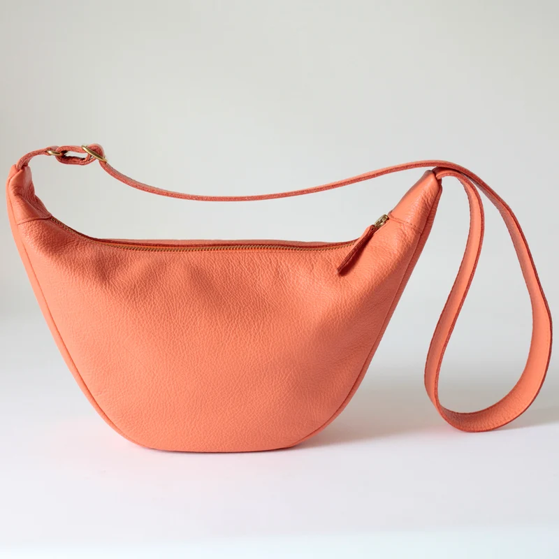 Kleiner Lederbeutel POUCH Korallorange