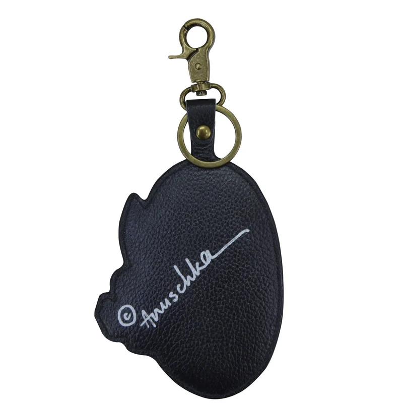 Taschenanhänger aus bemaltem Leder K0030 - Schlüsselanhänger