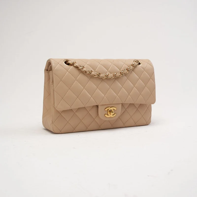 Chanel Timeless Medium Double Flap Lamb Beige 2011