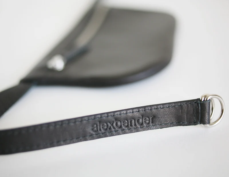 Kleine flache Gürteltasche Schwarz