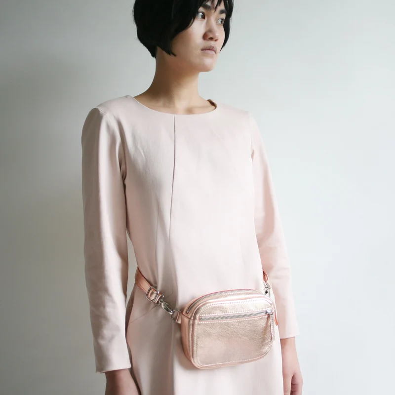 Gürteltasche ZIP Kupferrose
