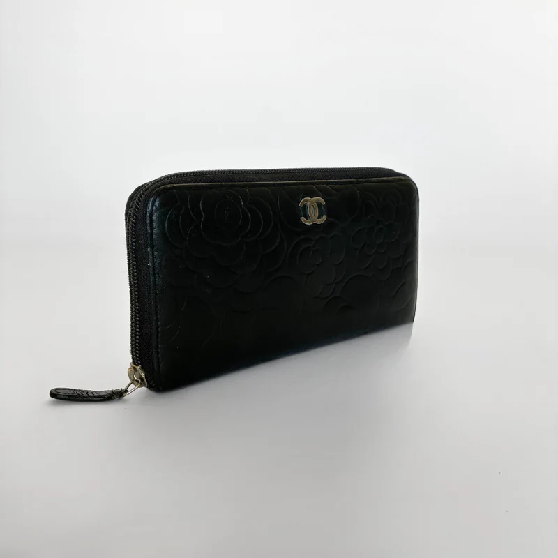 Chanel Camelia Geldbörse Groß Lammleder
