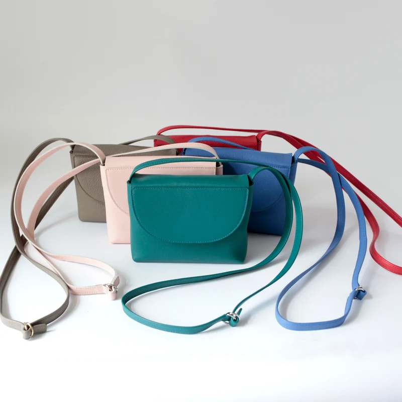 Minimalistische Schultertasche Petrol