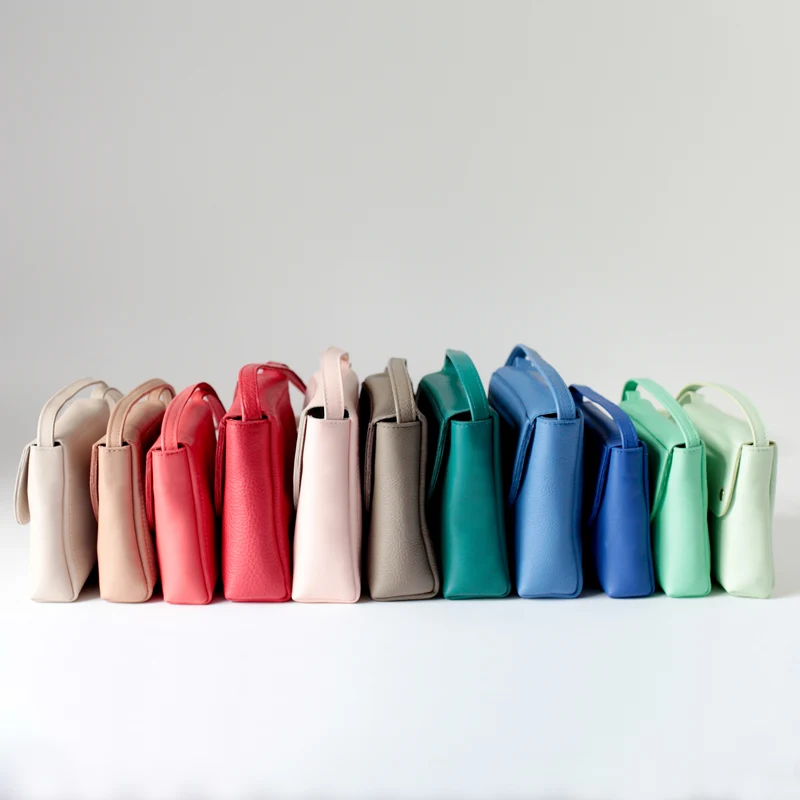 Minimalistische Schultertasche Taupe