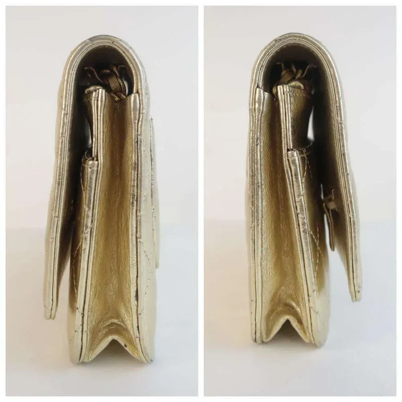 Chanel Aged Calfskin Metallic Gold 2.55 Wallet On Chain (WOC)