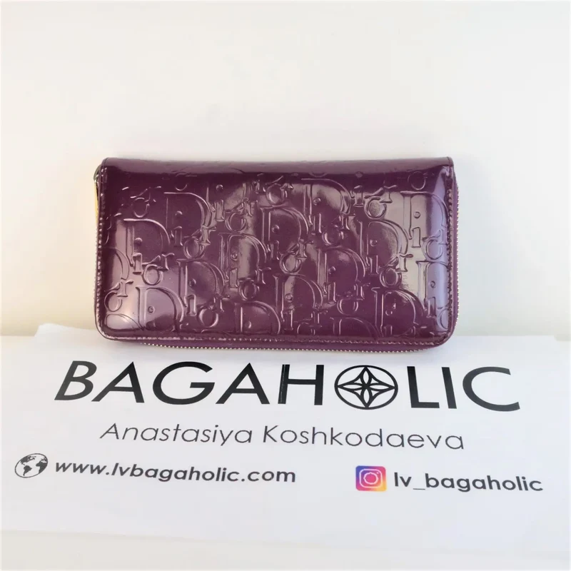 Dior Patent Leather Violet Wallet