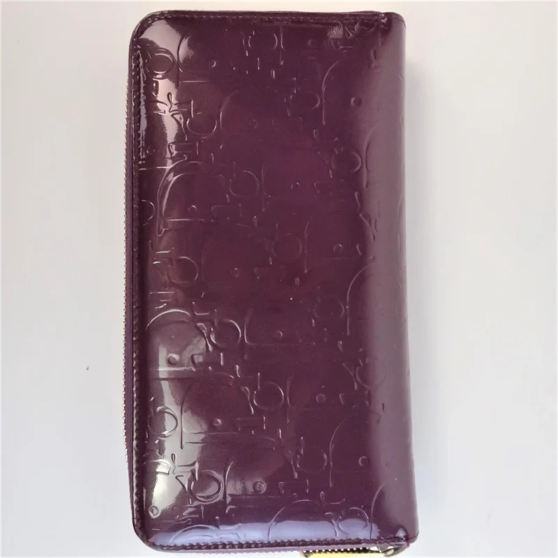 Dior Patent Leather Violet Wallet