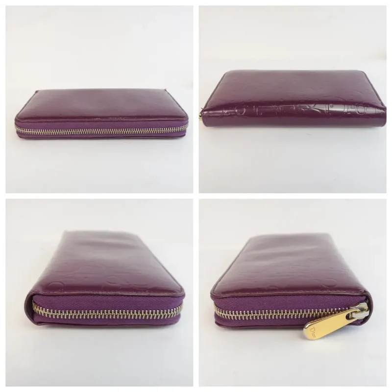 Dior Patent Leather Violet Wallet