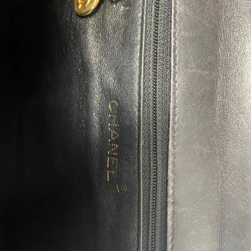 Chanel Vintage Mini Kelly Flap Bag aus Seidenseil, schwarz, 1997