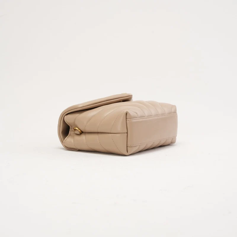 Saint Laurent LouLou Toy Crossbody Leder Dunkelbeige 2020