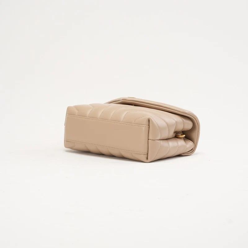 Saint Laurent LouLou Toy Crossbody Leder Dunkelbeige 2020