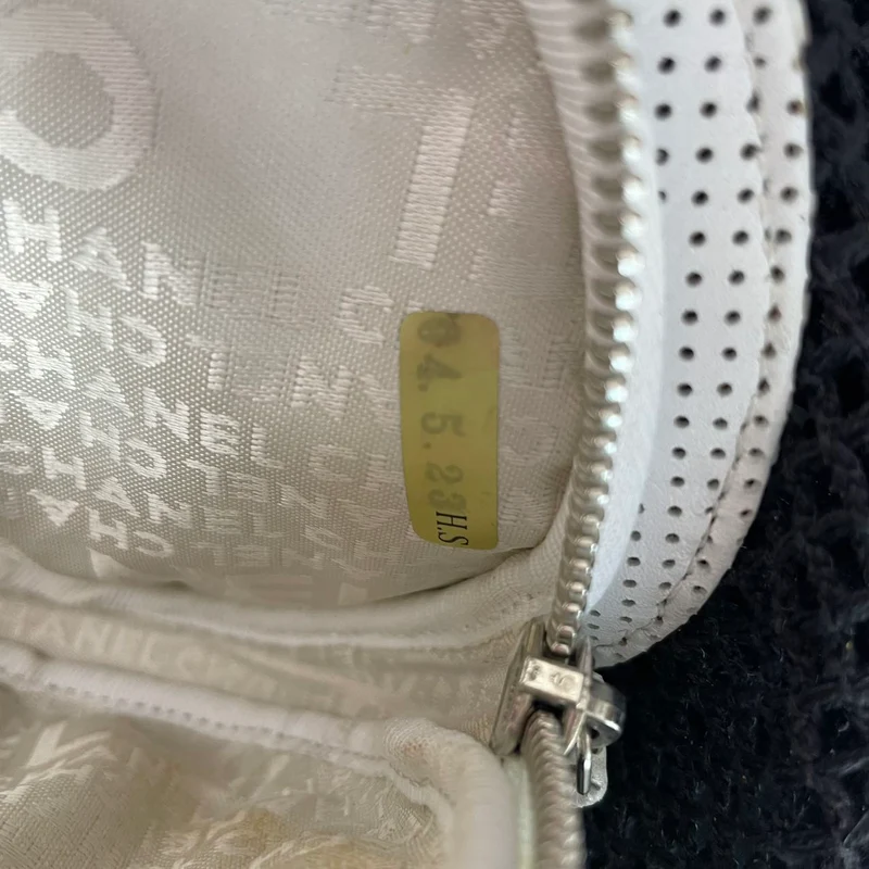 Chanel Vintage Tennis Shopper Tote Bag Schwarz/Weiß 2004