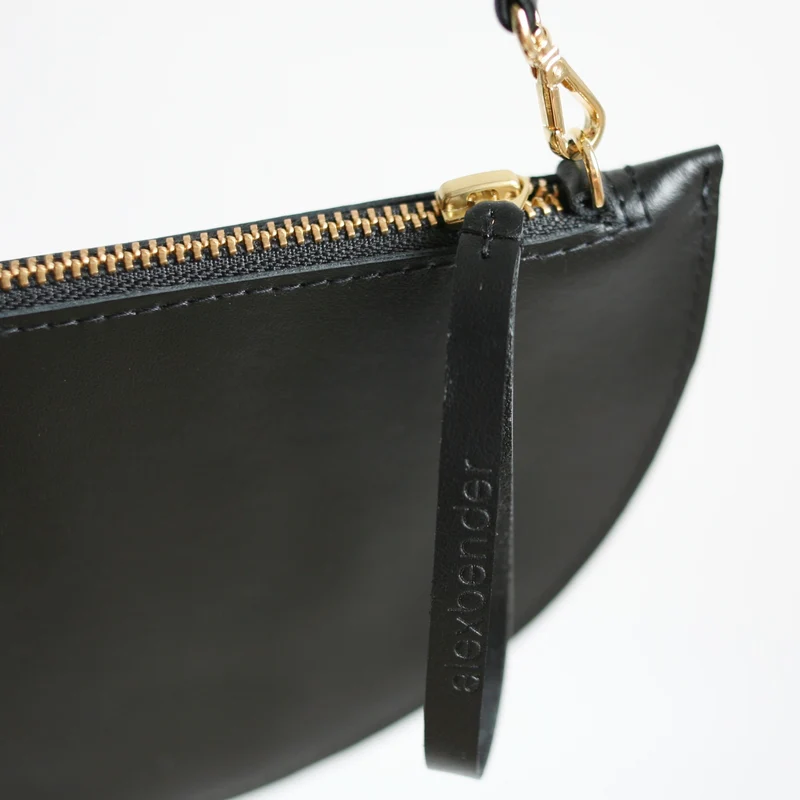 Halbmondtasche / Clutch Mini Schwarz