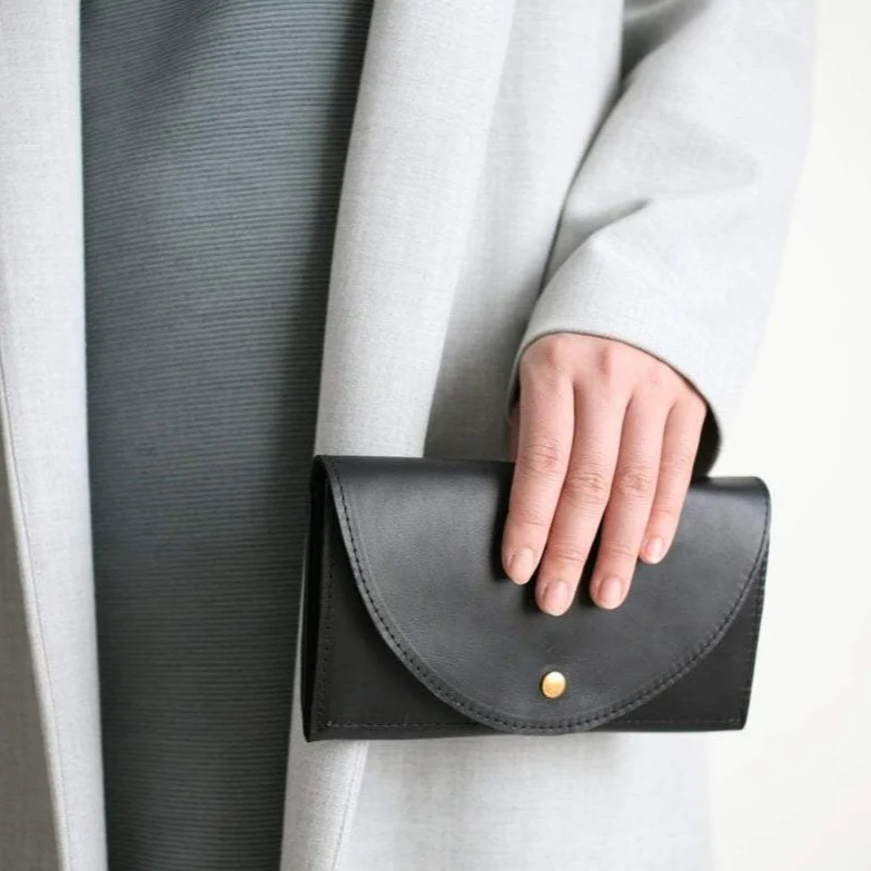 Clutch Portemonnaie Schwarz