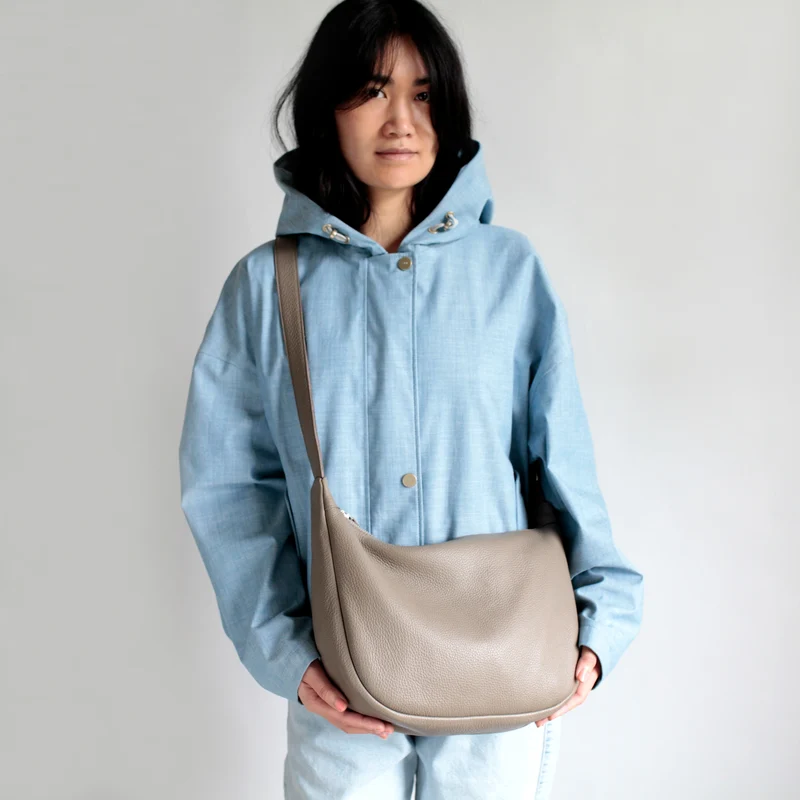 Lederbeutel POUCH Taupe