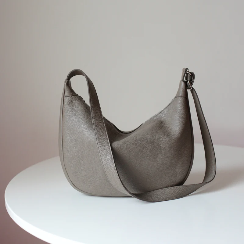 Lederbeutel POUCH Taupe