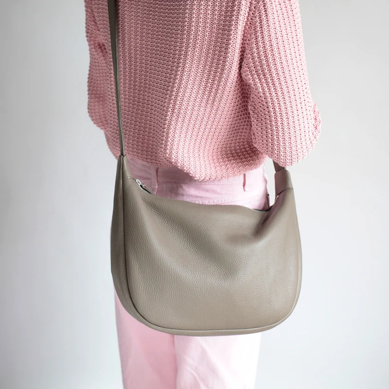 Lederbeutel POUCH Taupe