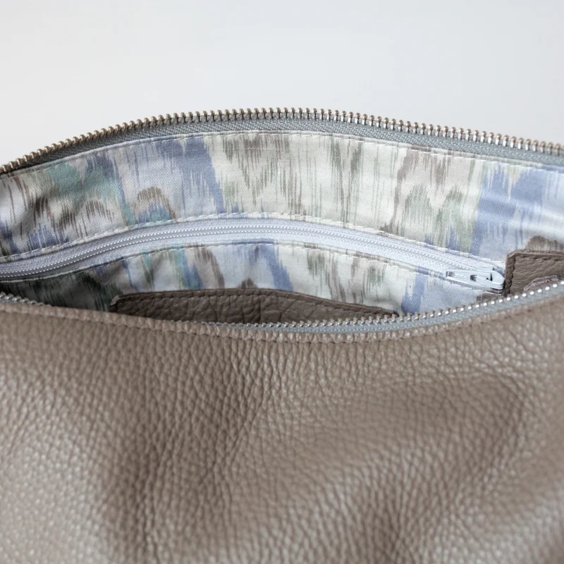 Lederbeutel POUCH Taupe