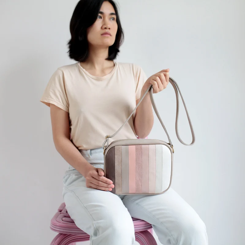 Handtasche ZIP M Cappuccino MIX
