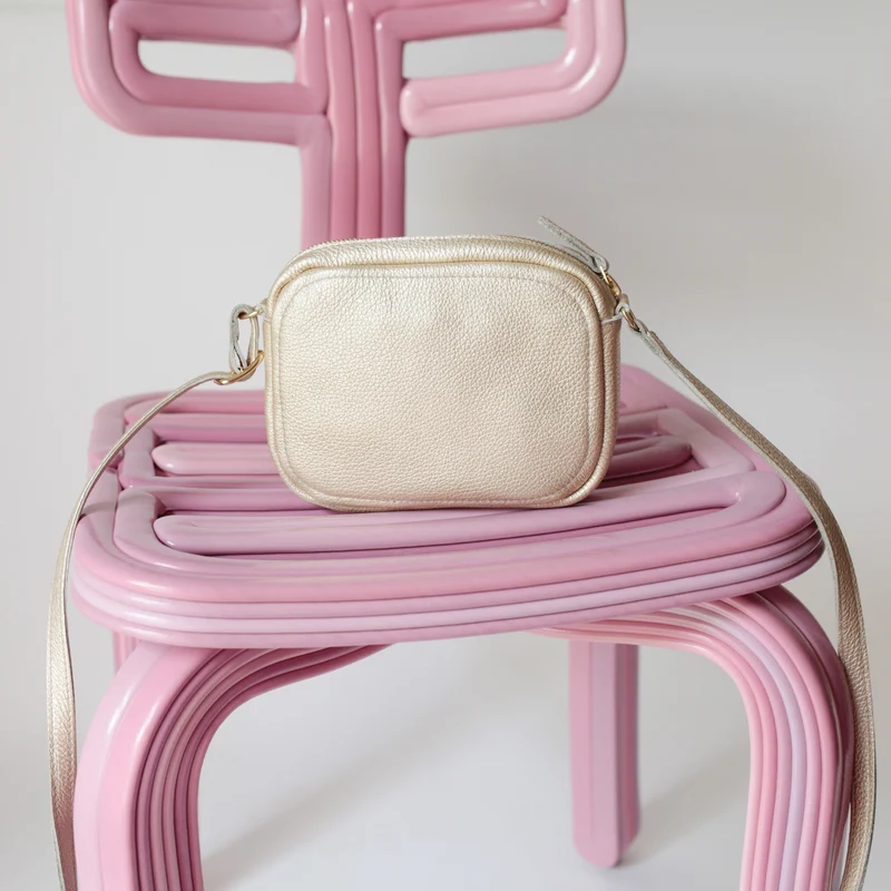 Handtasche ZIP S Hellgold