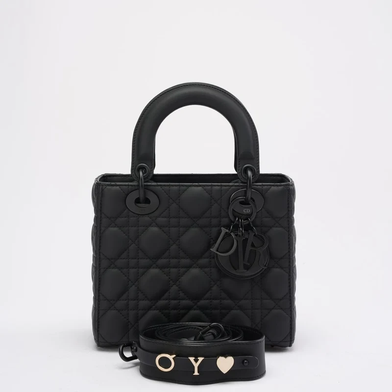 Christian Dior Lady Dior Kleine Matte Schwarze Tonale Tasche 2021