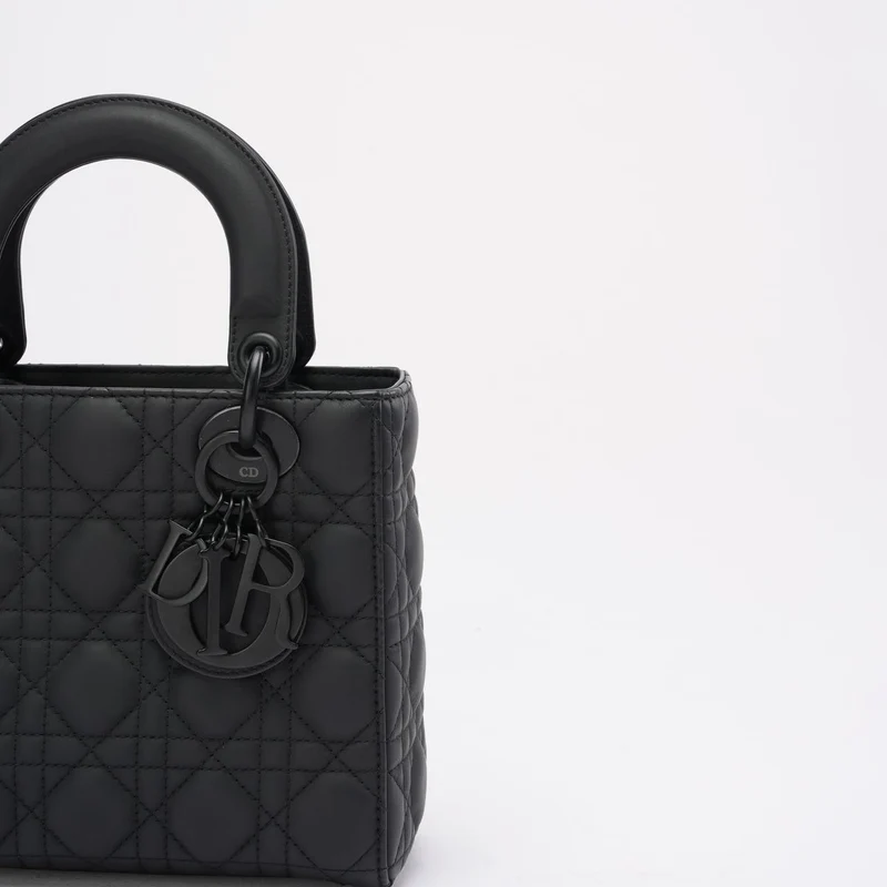 Christian Dior Lady Dior Kleine Matte Schwarze Tonale Tasche 2021