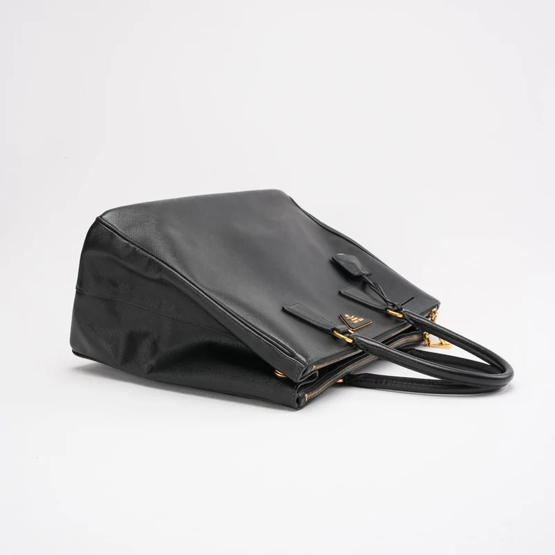 Prada Black Galleria Medium Galleria Zip Tote Saffiano Leder