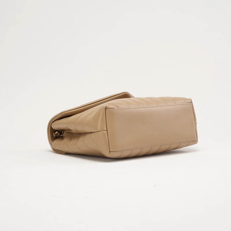 Saint Laurent Kleine Loulou Leder Dunkelbeige 2019