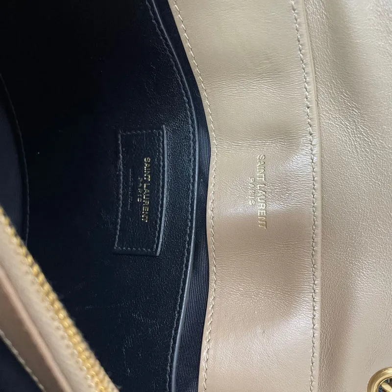 Saint Laurent Kleine Loulou Leder Dunkelbeige 2019