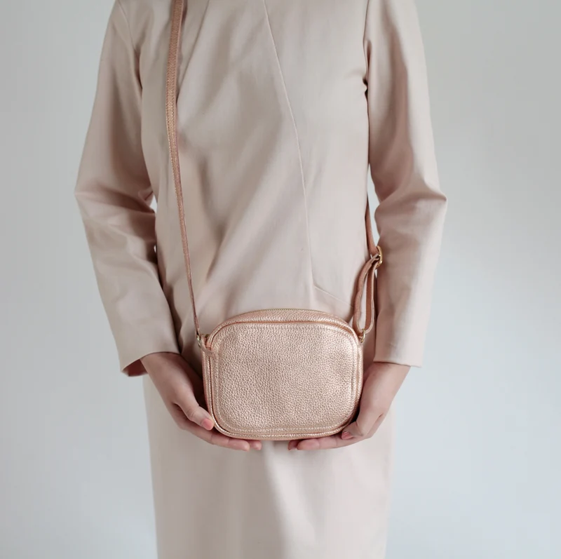 Handtasche ZIP S Kupferrose