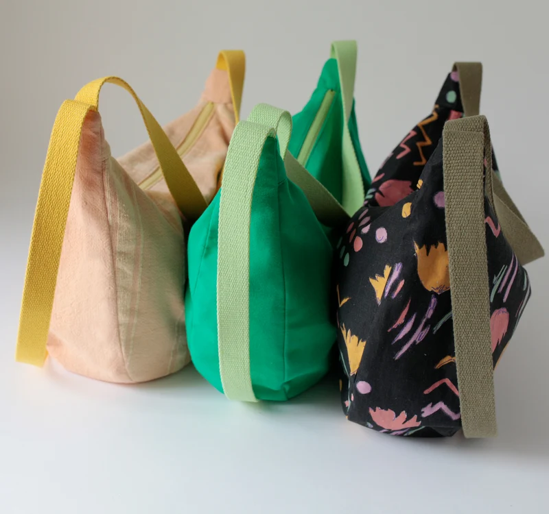 Upcycling Schultertasche POUCH Grün / Apfel