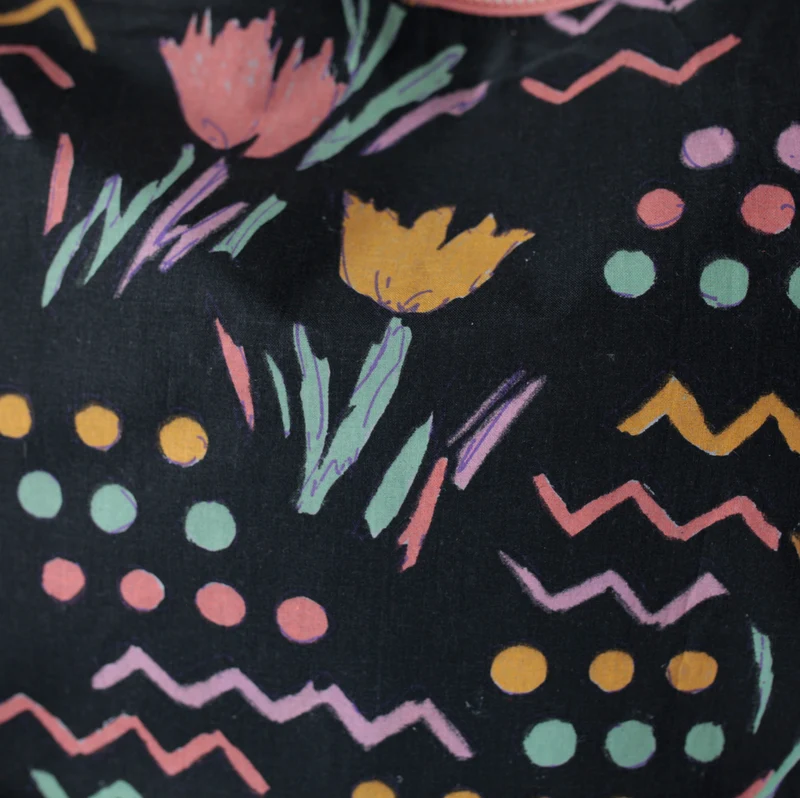 Upcycling Schultertasche POUCH Blumenprint II