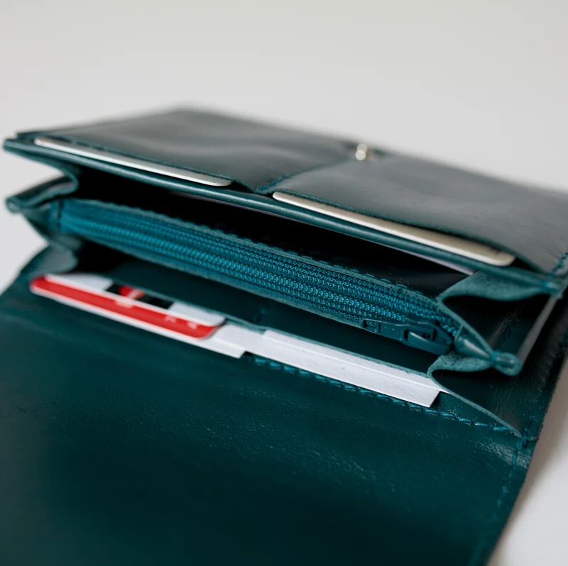 Clutch Portemonnaie mittlere Größe Petrol