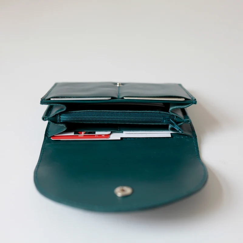 Clutch Portemonnaie mittlere Größe Petrol