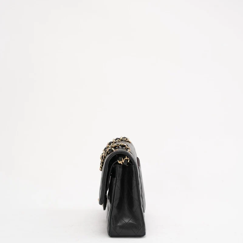 Chanel Schwarze Classic Medium Double Flap Bag aus Lammleder 2014 Teil 1 (Kopie) (Kopie)