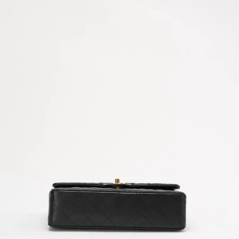 Chanel Schwarze Classic Medium Double Flap Bag aus Lammleder 2014 Teil 1 (Kopie) (Kopie)