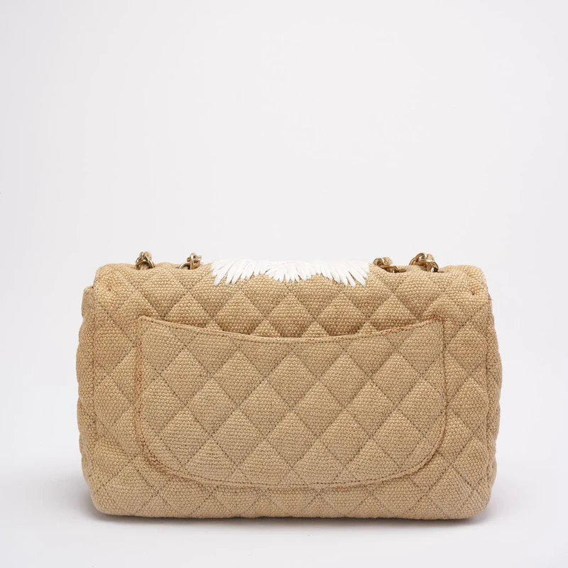 Chanel Tweed Raffia Coco Country Jumbo Flap 2010