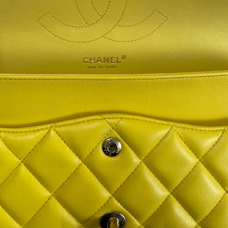Chanel Classic Jumbo Double Flap Gelbes Lammleder 2011