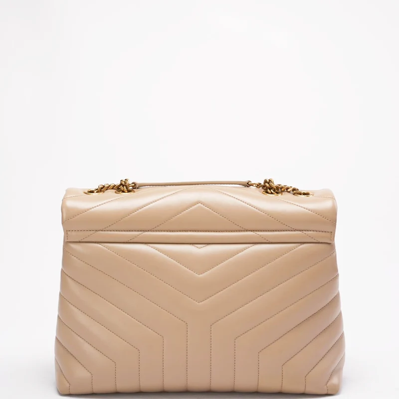 Saint Laurent Beige LouLou Medium Leder 2020