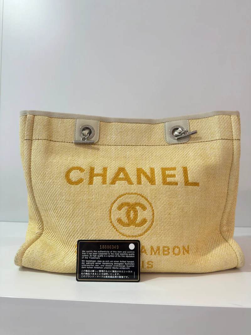 Chanel Deauville Tote Canvas Beige 2014