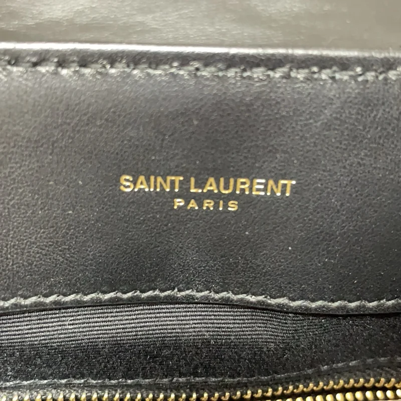 Schwarze Loulou Schultertasche von Saint Laurent (mittelgroß)