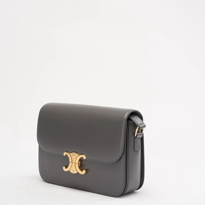 Celine Gray Triomphe Crossbody Small Calfskin 2019
