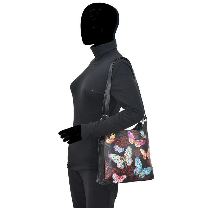 Hobo-Tasche mit Rundum-Reißverschluss - 7556