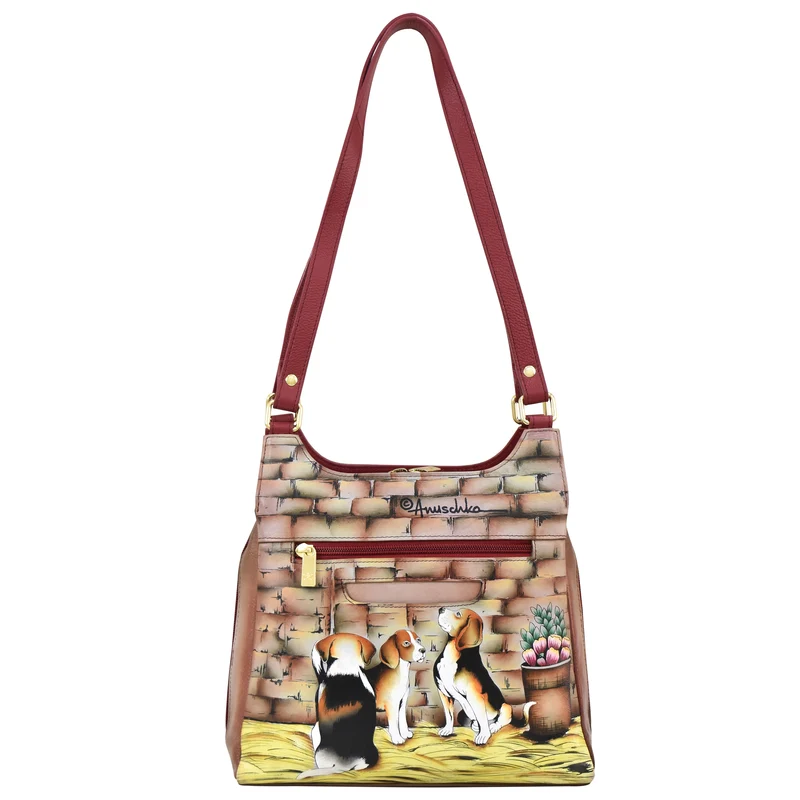 Hobo-Tasche mit Rundum-Reißverschluss - 7556