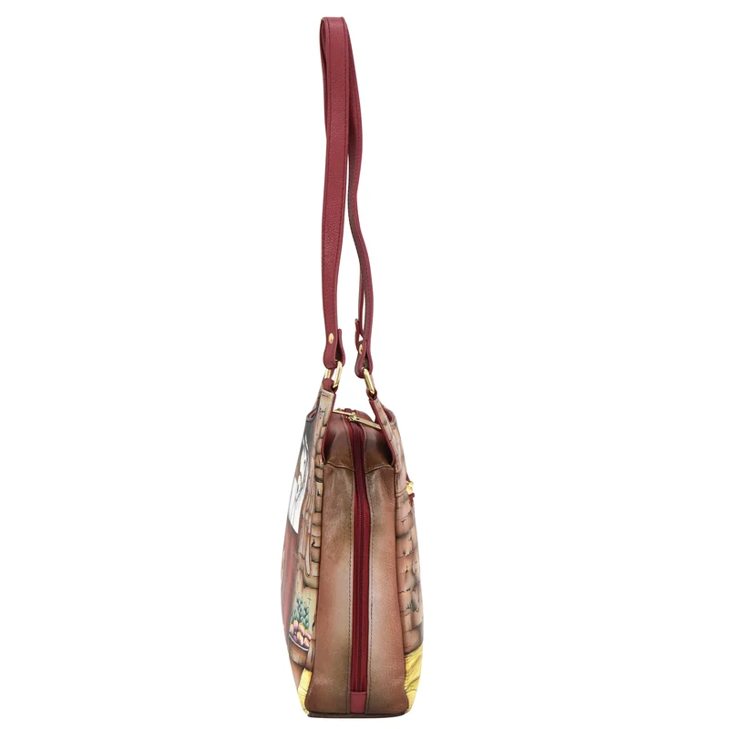 Hobo-Tasche mit Rundum-Reißverschluss - 7556